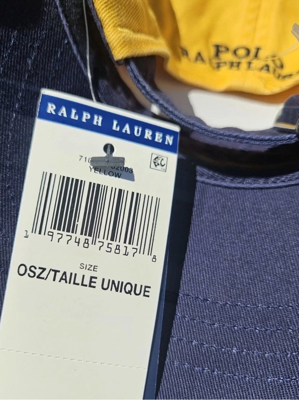 Polo Ralph Lauren Twill Baseball Cap Yellow
